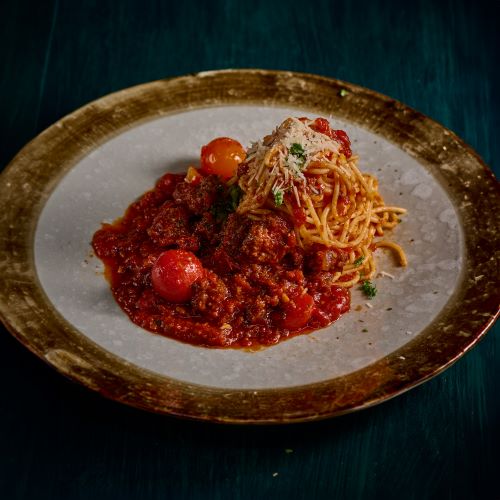 Spaghetti beef bolognese.